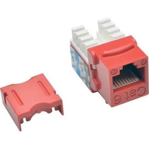 Red 25-Pack Cat6/Cat5e Keystone Jack X411
