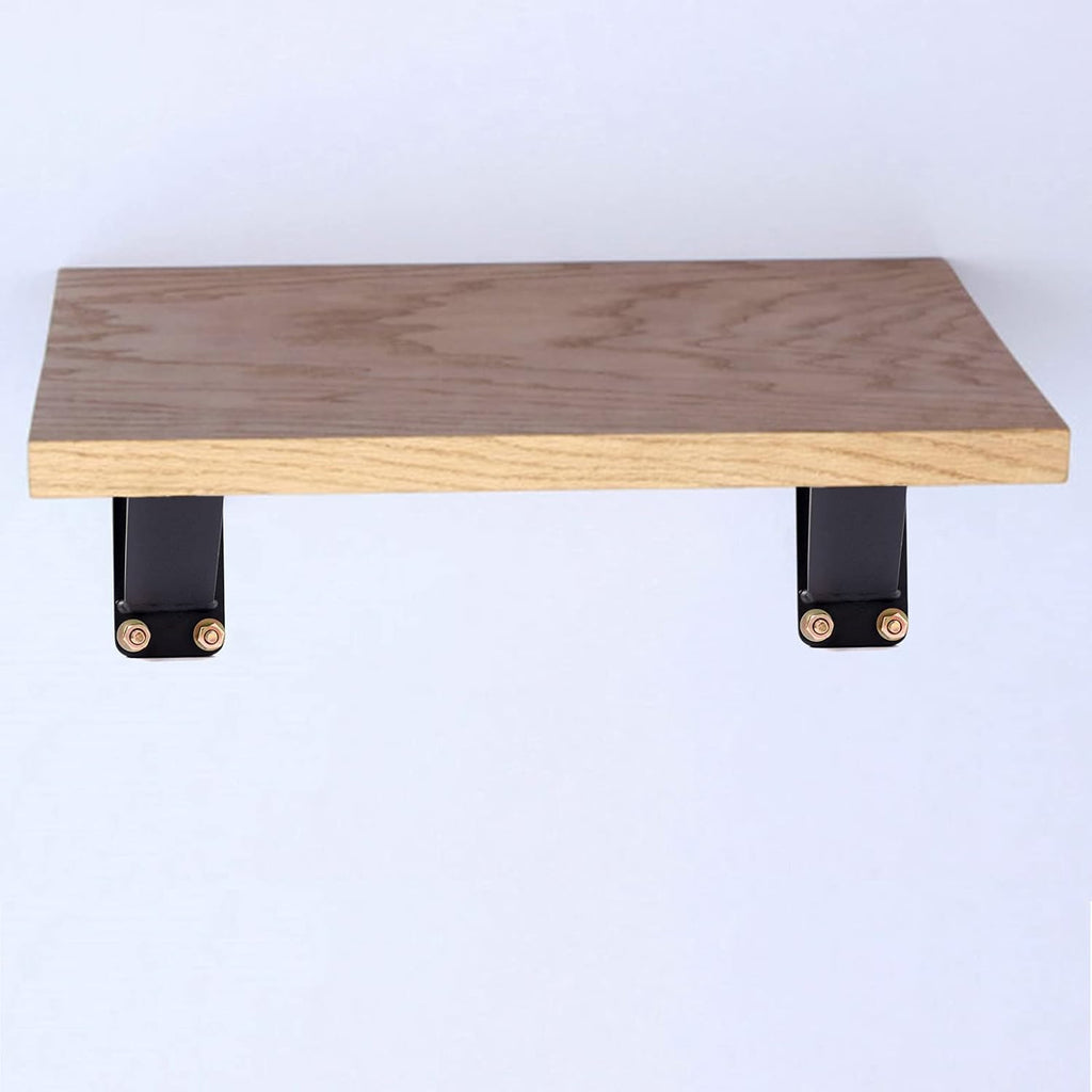 2Pcs Heavy Duty Steel Shelf Brackets Matte Black K20868