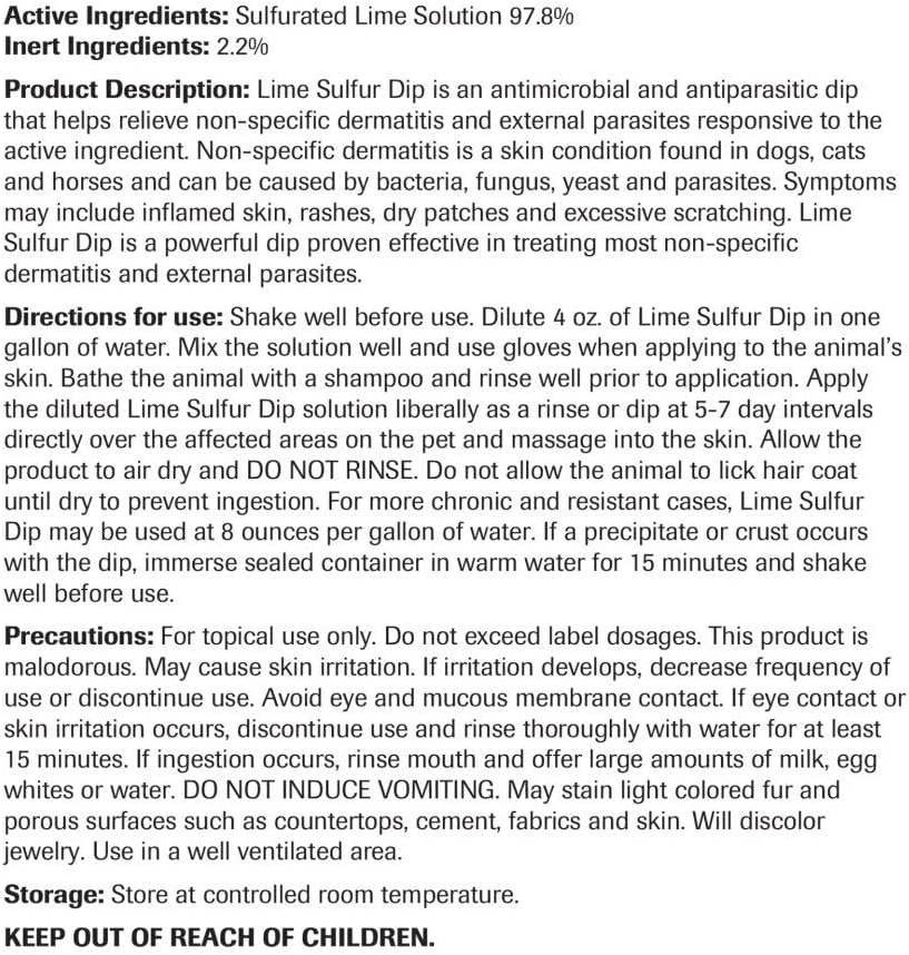 Lime Sulfur Dip Concentrated Solution Gallon S184769