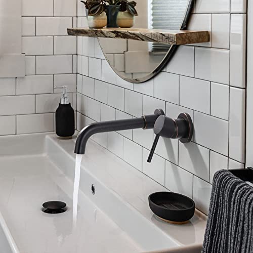 Black and Gold Single Handle Swivel Spout Bathroom Faucet with Rough-in Valve C1918