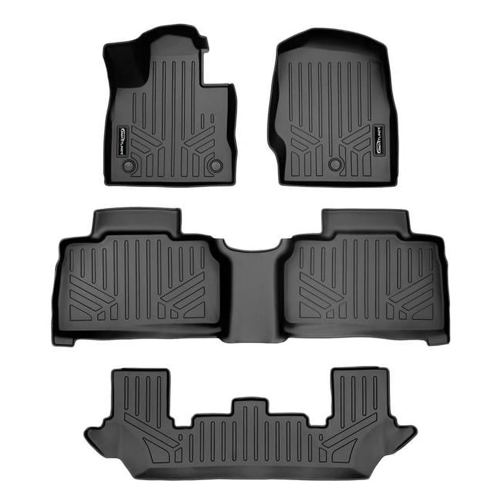 Black Floor Mats Liner Set with 2nd Row Bench Seats Y556
