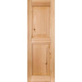15 in. x 58 in. Exterior Real Wood Raised Panel Shutters Pair Unfinished L53008
