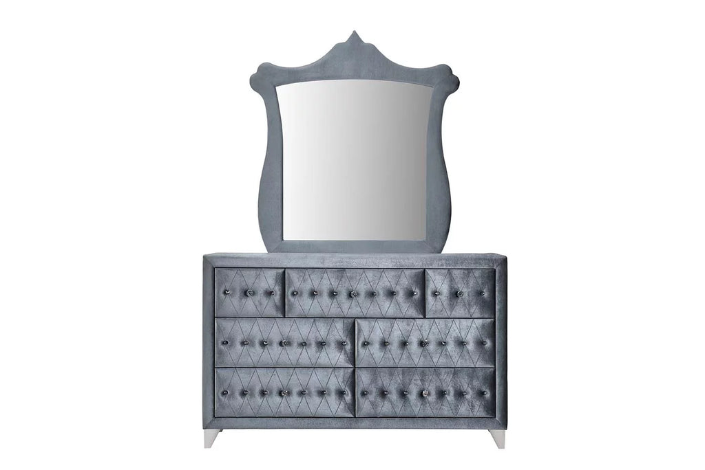 Gray Velvet Mirror R131