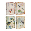 Floral Book Boxes 5.5" Green and Blue 4ct B28671