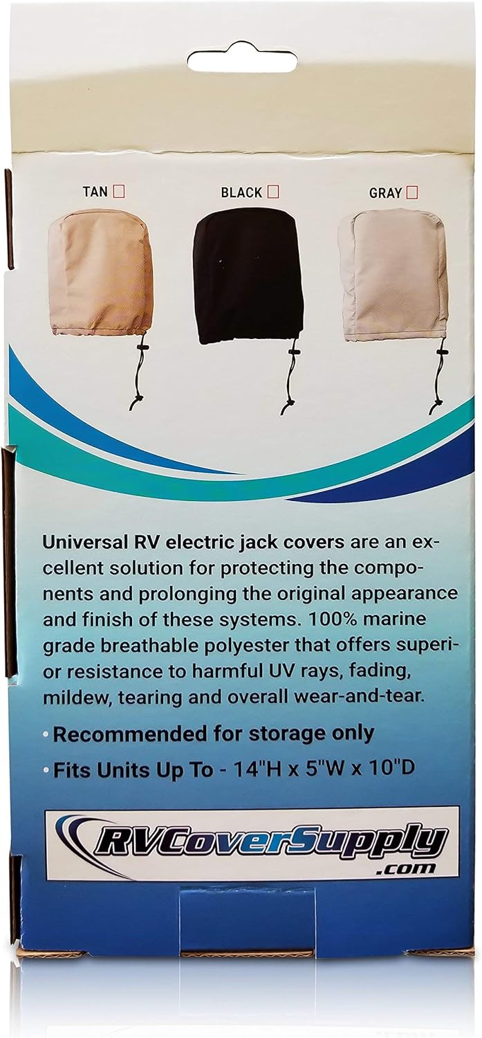 Universal RV Electric Tongue Jack Cover Pack of 2 I684
