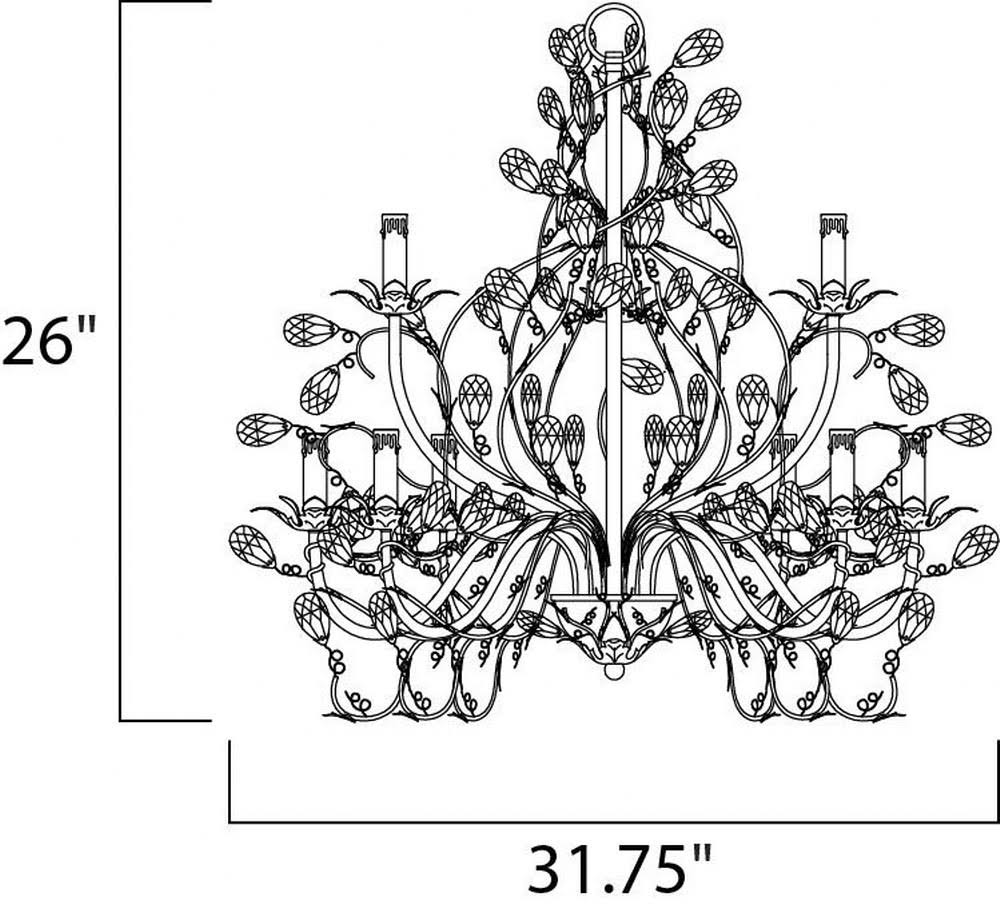 Etruscan Gold 9-Light Chandelier F9663