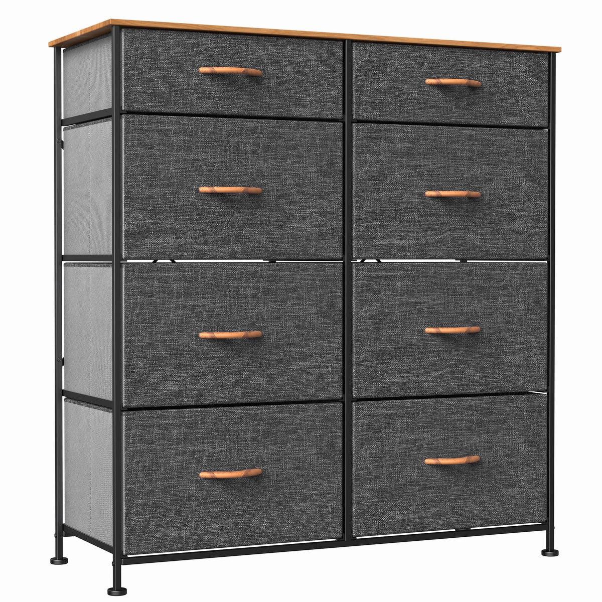 Dark Gray 8 Fabric Drawer Storage Dresser B46298