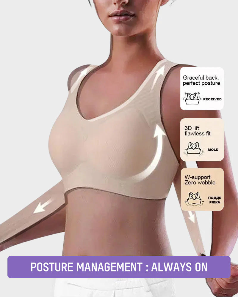 Front Closure Cross-Back Wireless Bra P79672