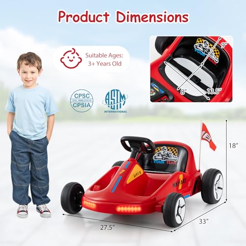 12V Battery Powered Kids Electric Go Kart with Remote Control F47686