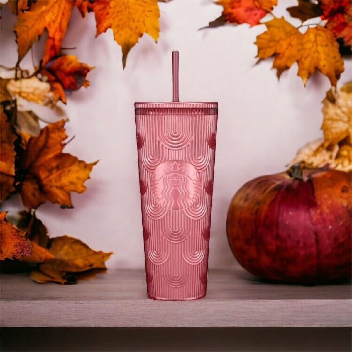 Pink Shimmer Shell Mermaid Scales Cold Cup Tumbler 24 oz J829