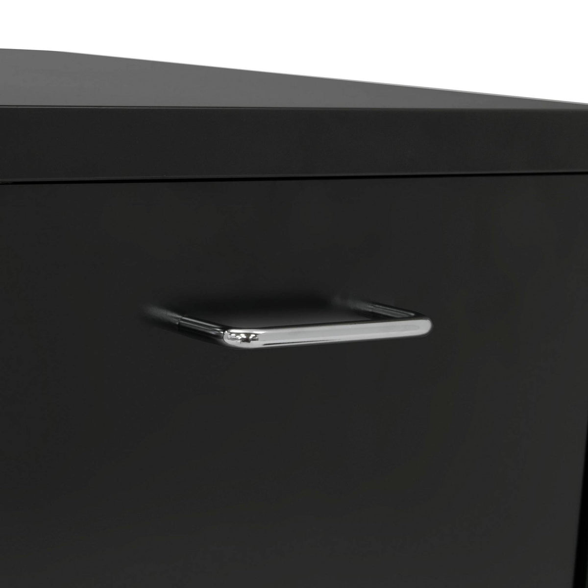 Black Metal 2-Drawer Mobile File Cabinet Y38179