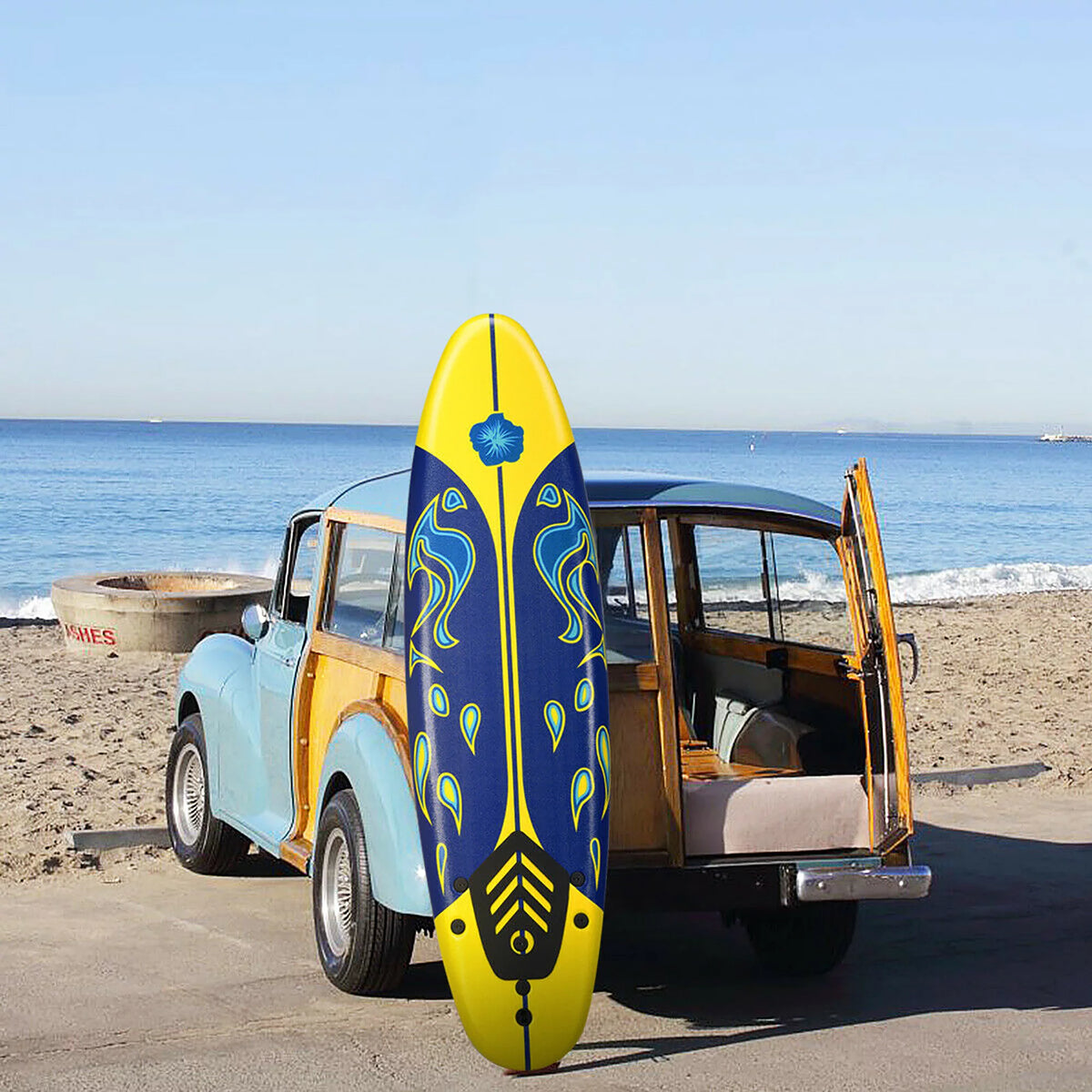 6' Foamie Body Surfing Board with 3 Fins & Leash Q631912