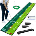 Two-Speed Golf Putting Practice Mat with Alignment Mirror U231950