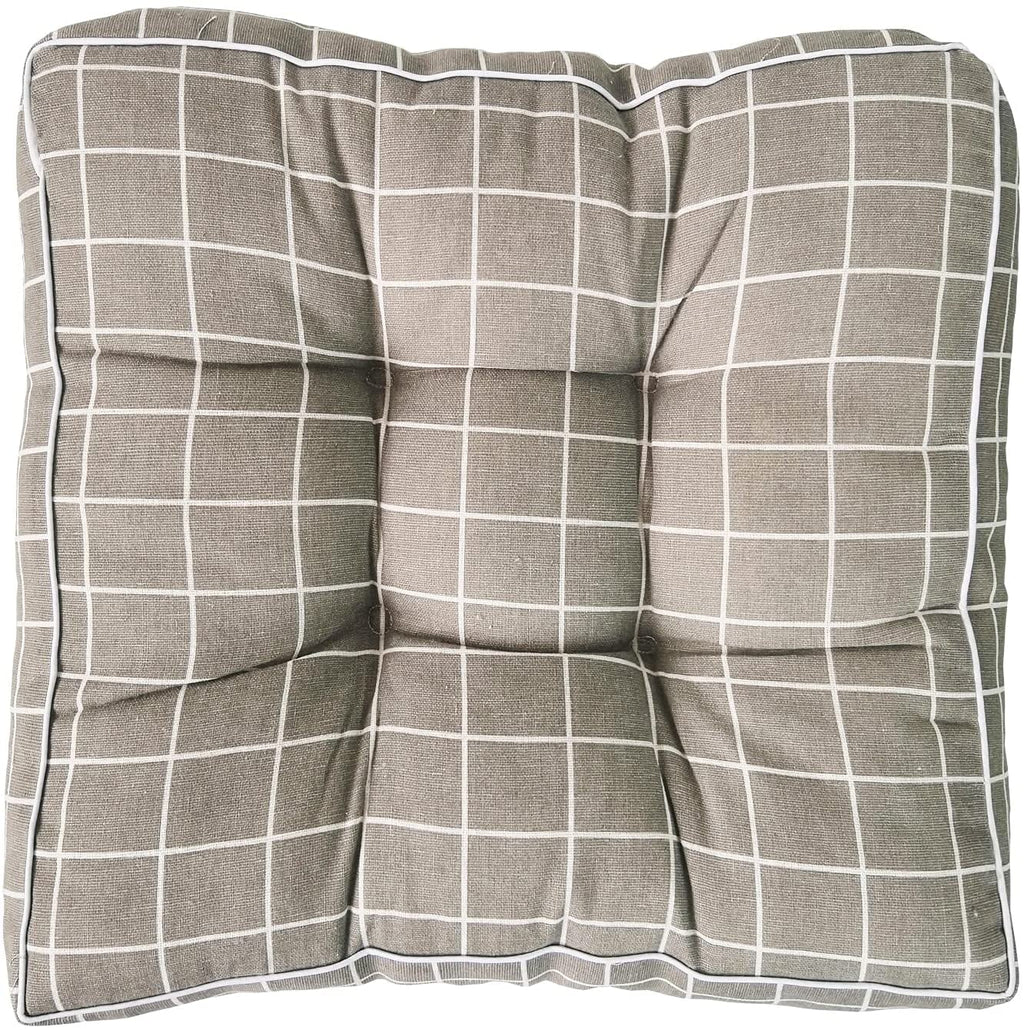 Gray Plaid 16" x 16" Square Floor Pillow F511