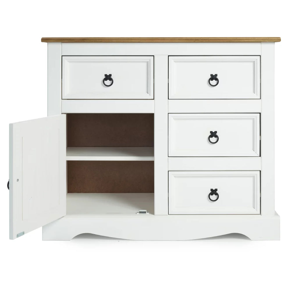 Wood Buffet Sideboard 1 Door 4 Drawers R920852