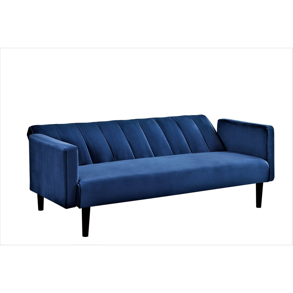 Grey Convertible Velvet Sofa Bed F548394