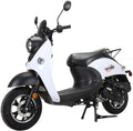 50cc Gas Moped Scooter (White, Non-Assembled) A317