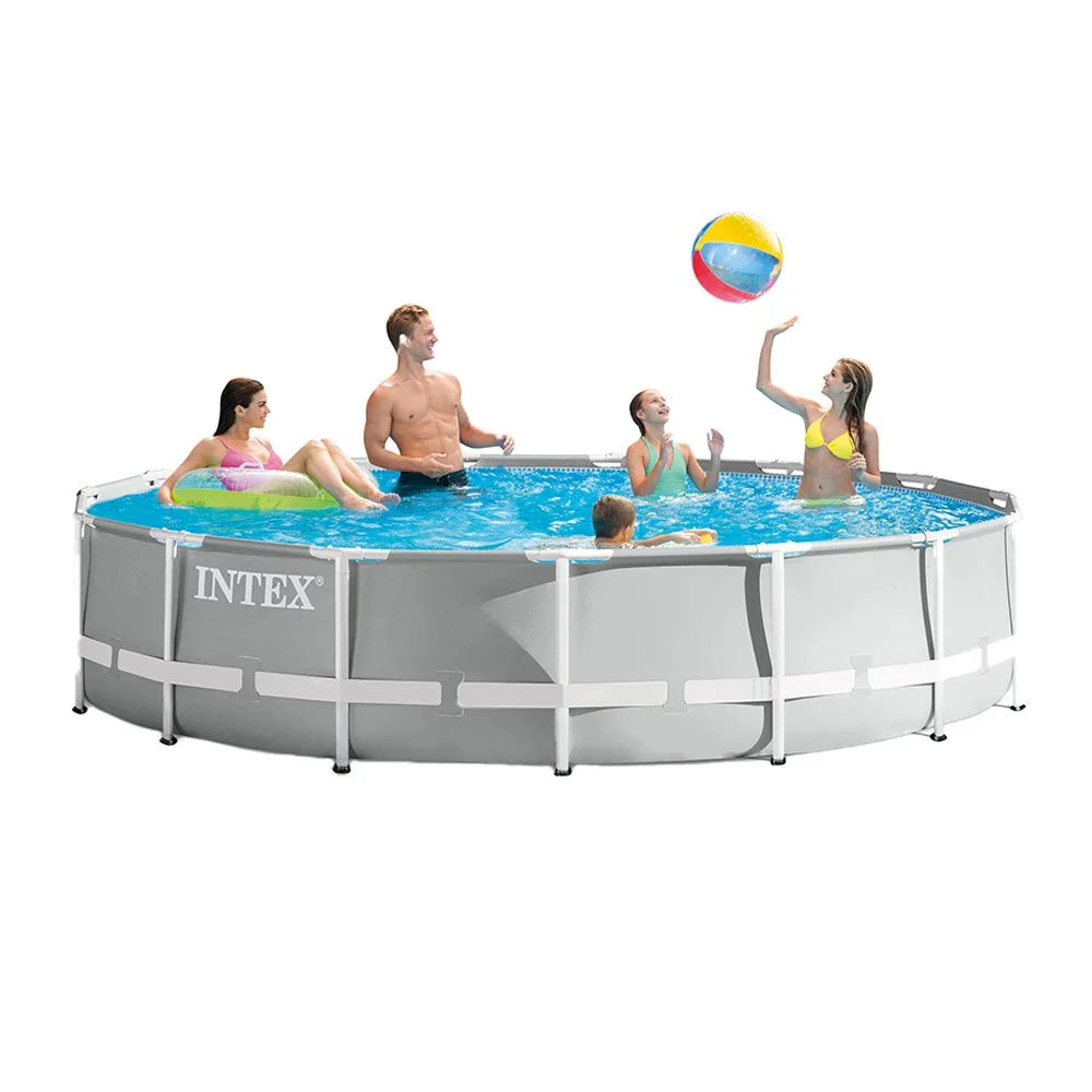 15 Foot x 42 Inch Prism Frame Above Ground Swimming Pool Set with Filter W434