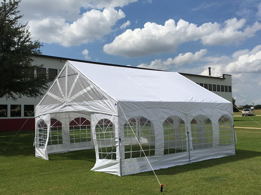 20'x20' PE Party Tent Canopy Shelter with Clear Ends W318
