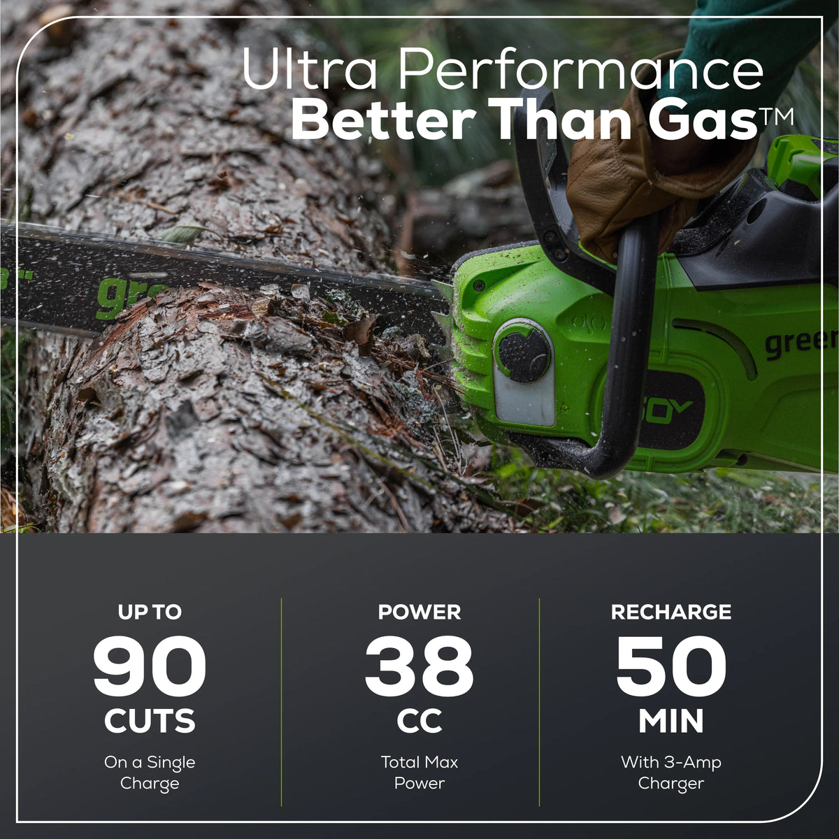 60V Brushless Chainsaw with 2.5 Ah Battery & Charger P2645