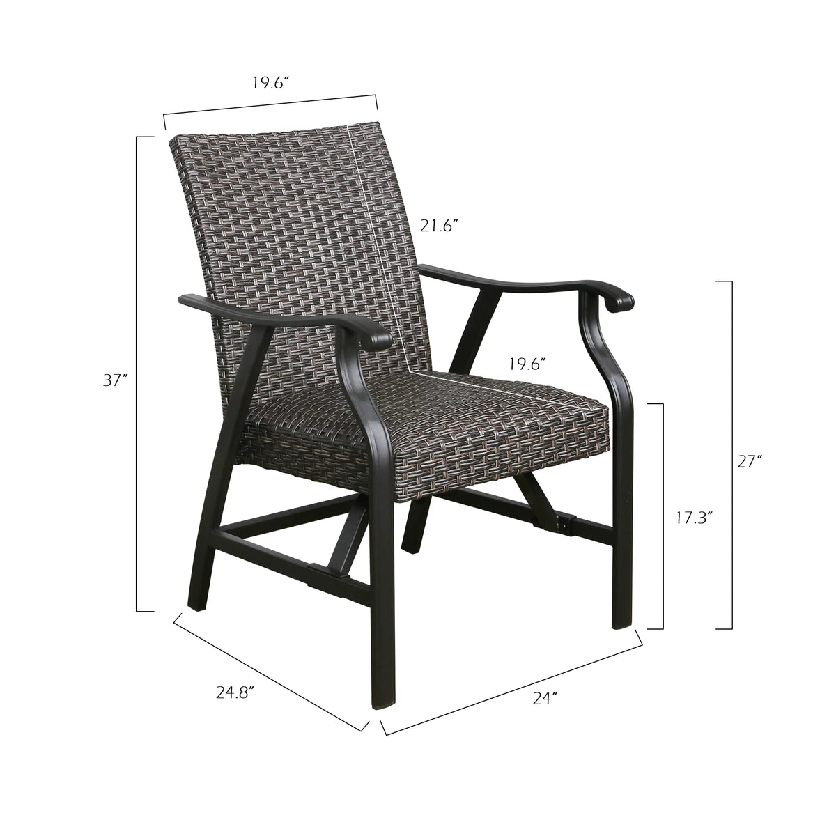 Rattan Patio Motion Rocking Chairs Set of 2 Y318577