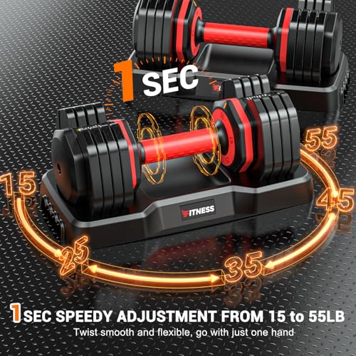 Adjustable Dumbbells Set of 2 with Anti-Slip Handle N1194
