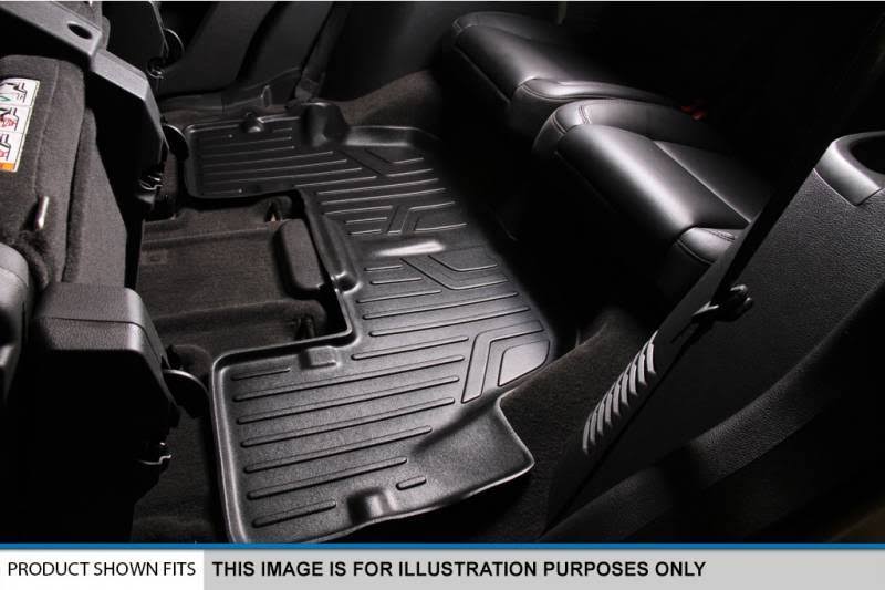 Black 3 Row Floor Mats and Cargo Liner for Honda Pilot C4805