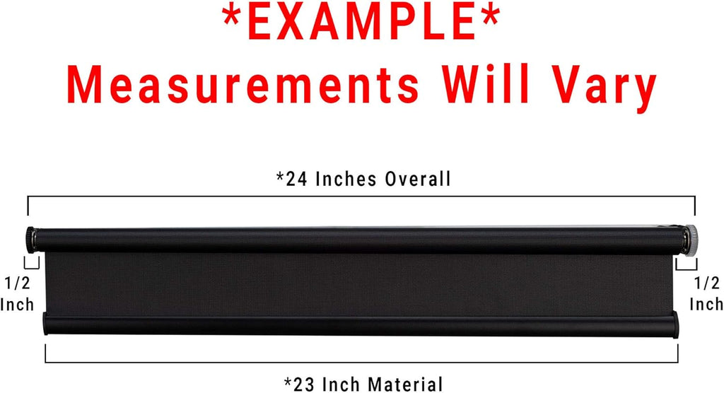 Black RV Blackout Roller Shades 14 W x 32 H H556