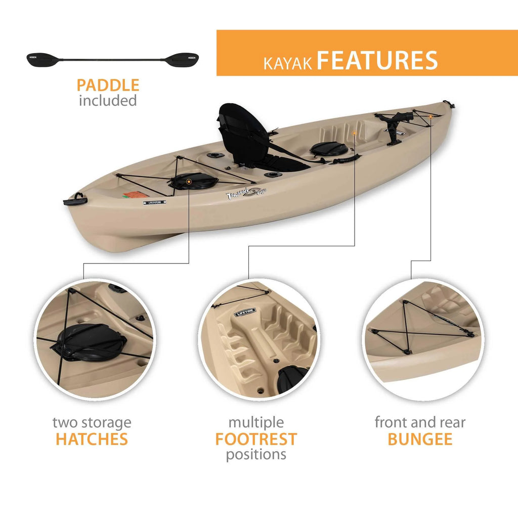 2 Pack Tan Fishing Kayak with Paddles F930860