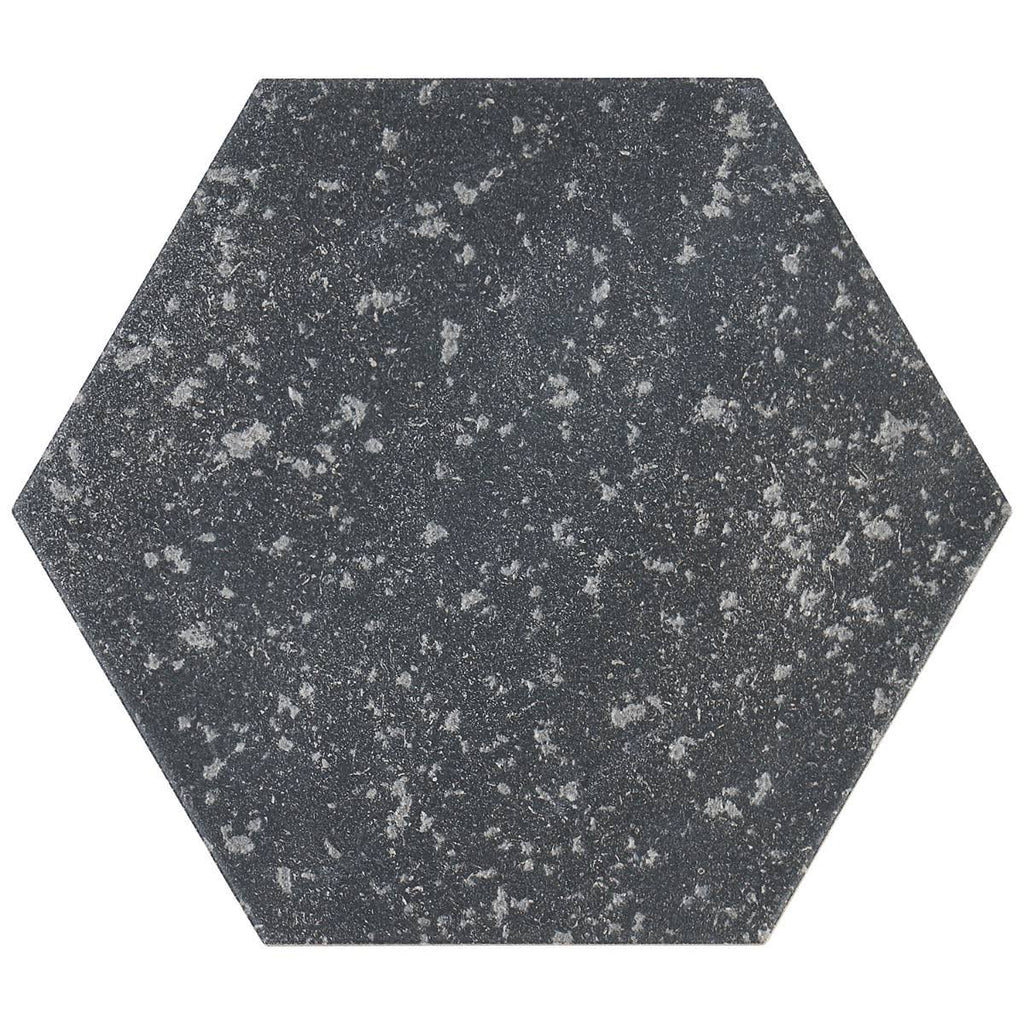 Black 9 in. Hex Matte Porcelain Floor and Wall Tile (20 Pieces 9.47 Sq. ft. / CASE) O110