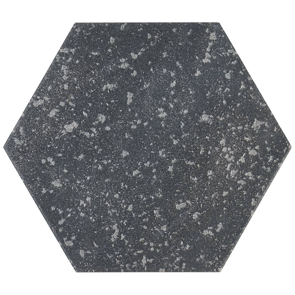 Black 9 in. Hex Matte Porcelain Floor and Wall Tile (20 Pieces 9.47 Sq. ft. / CASE) O110