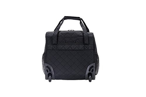 Black 15-Inch Upright Wheeled Carry-On Luggage R544398