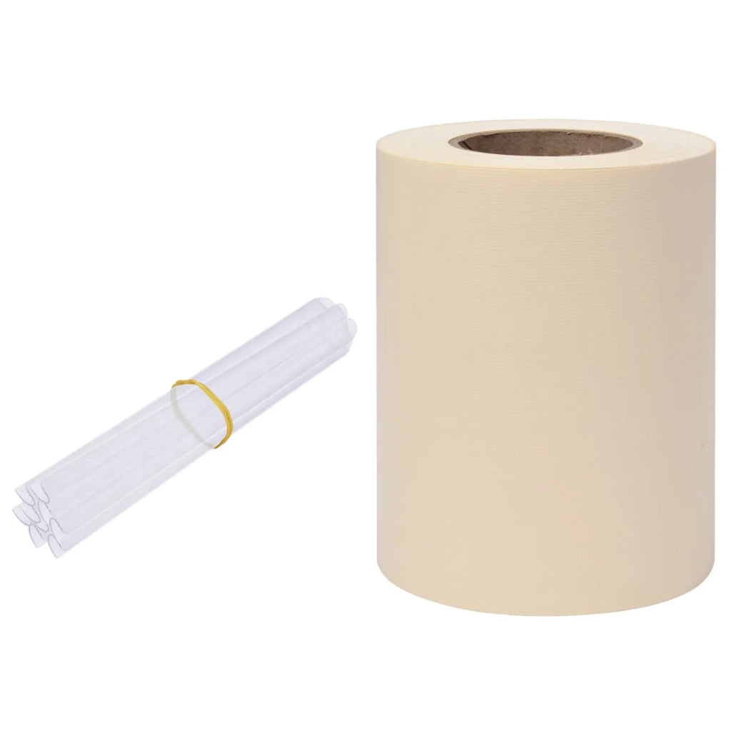 Garden Privacy Screen PVC Windscreen Cover Shade Cloth Outdoor Fence Cream 114.8ft x 0.6ft O2736