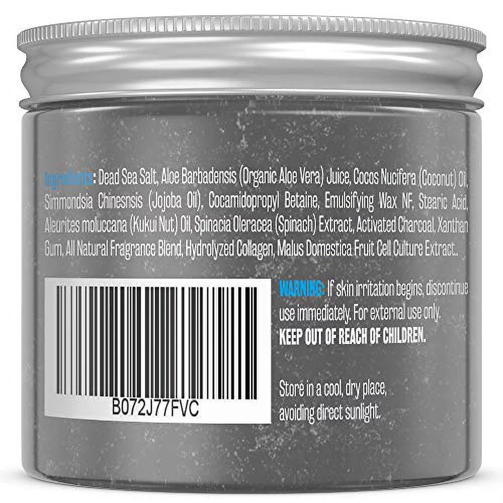 Activated Charcoal Body & Face Scrub 12 OZ Y365
