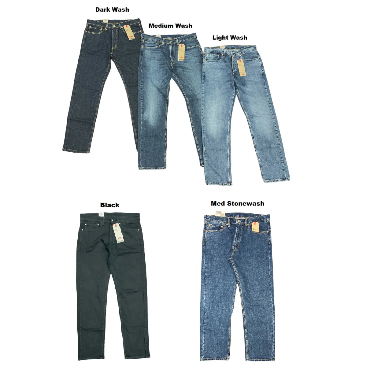 Black 32x32 Stretch Straight Leg Jeans L3669
