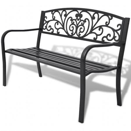 Cast Iron Black Garden Bench N136533