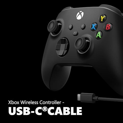 Carbon Black Wireless Gaming Controller with USB-C Cable O196