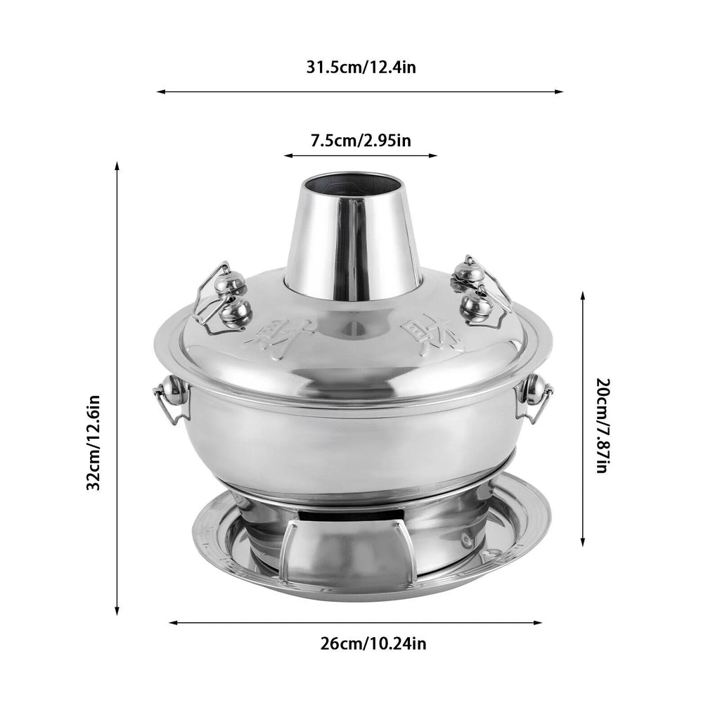 1.9QT/2.3QT Stainless Steel Shabu Hot Pot M7616
