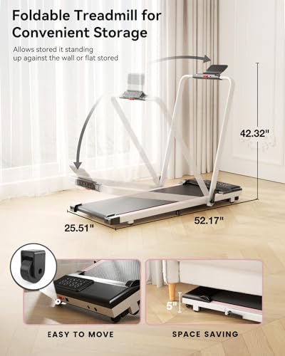 3 in 1 Folding Treadmill 300lbs Capacity 3.0HP with Remote Control K32492