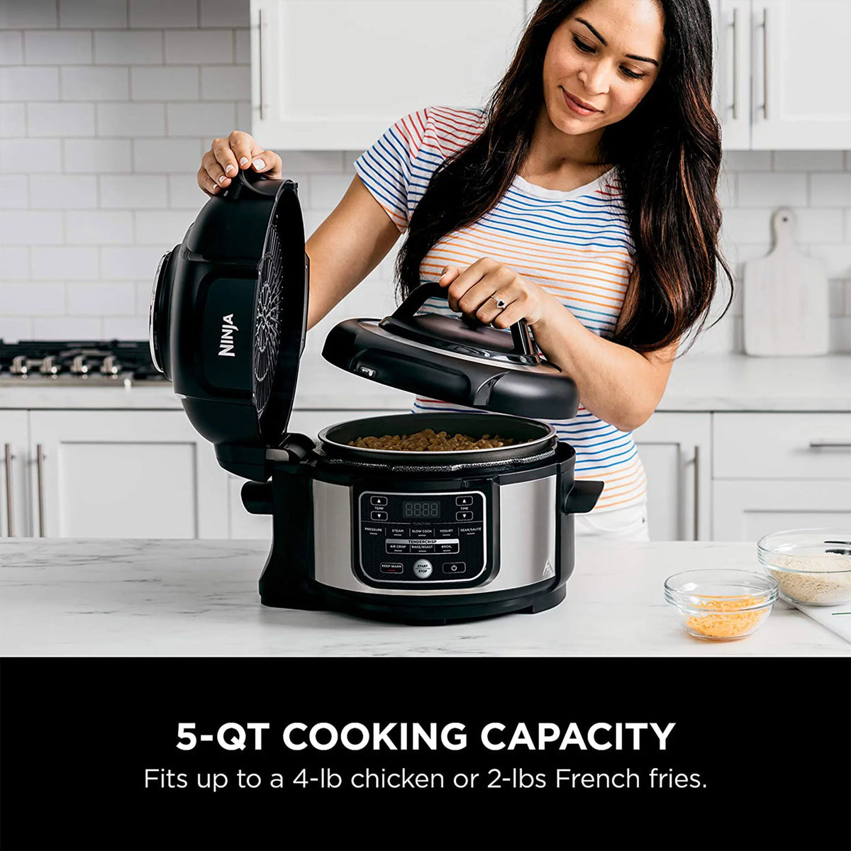 Silver 9 in 1 Pressure Cooker and Air Fryer E64849