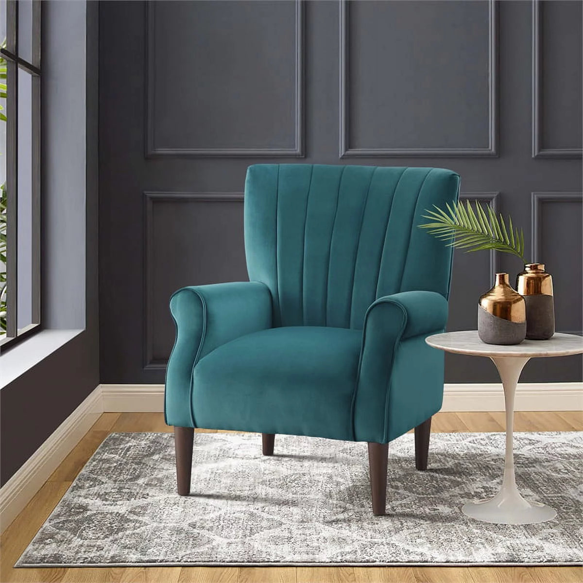 Teal Velvet Accent Chair T357400