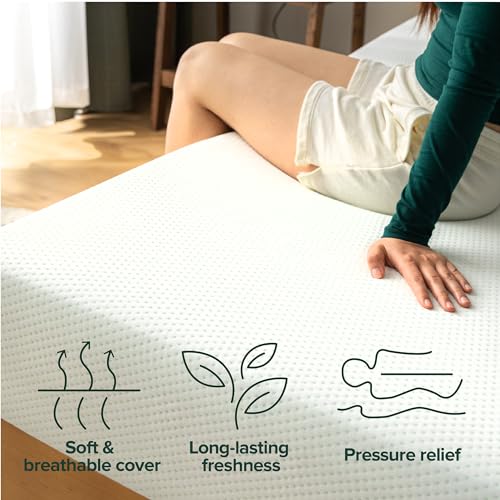 5 Inch Green Tea Memory Foam Mattress, Twin, Medium Firm Q248551