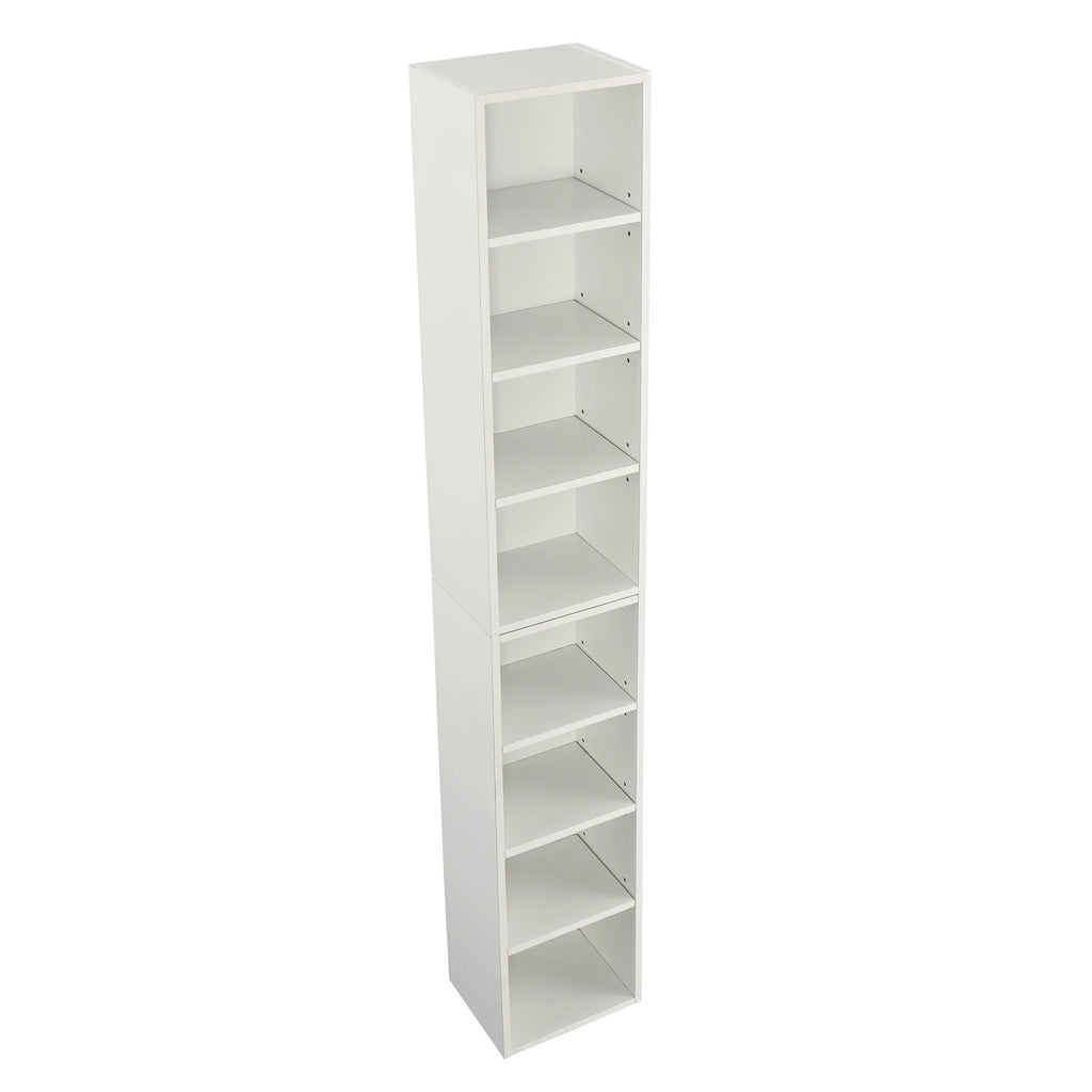 8-Tier Media Tower Rack Storage Cabinet with Adjustable Shelves U392