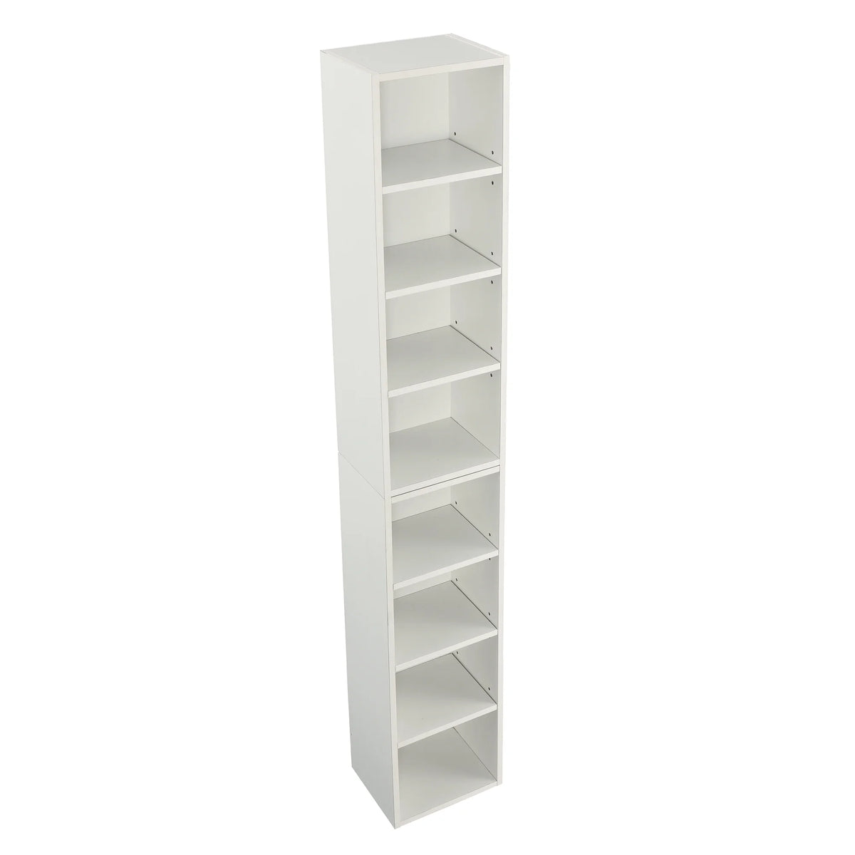 8-Tier Media Tower Rack Storage Cabinet with Adjustable Shelves U392