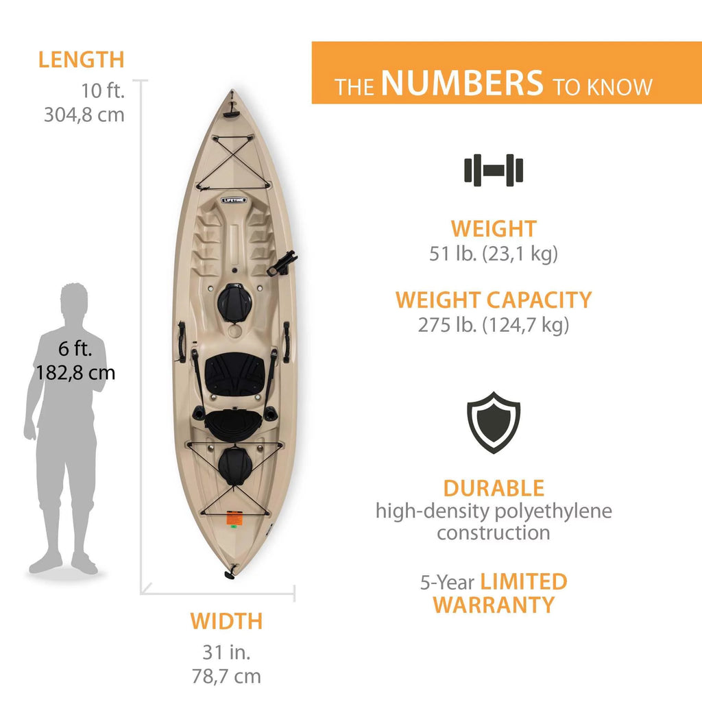 2 Pack Tan Fishing Kayak with Paddles F930860