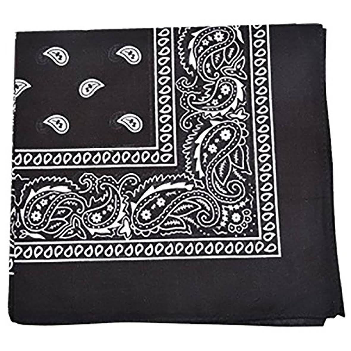 96 Pack 100% Polyester Paisley Bandanas N6495