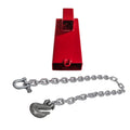 Clamp on Forklift Hitch Receiver Towing Adapter with Chain, 2 inches, Red C134372
