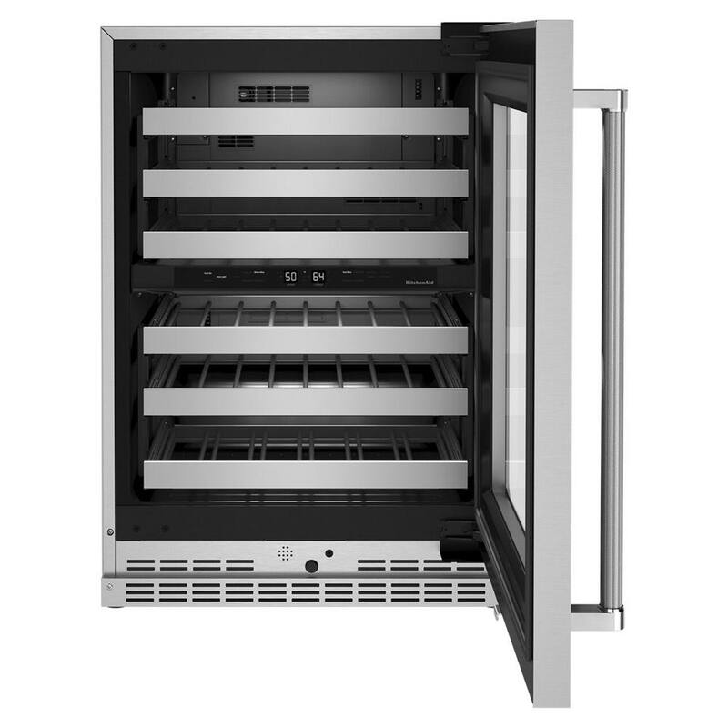 46-Bottle Built-In Undercounter Wine Cooler in Stainless Steel Y8176