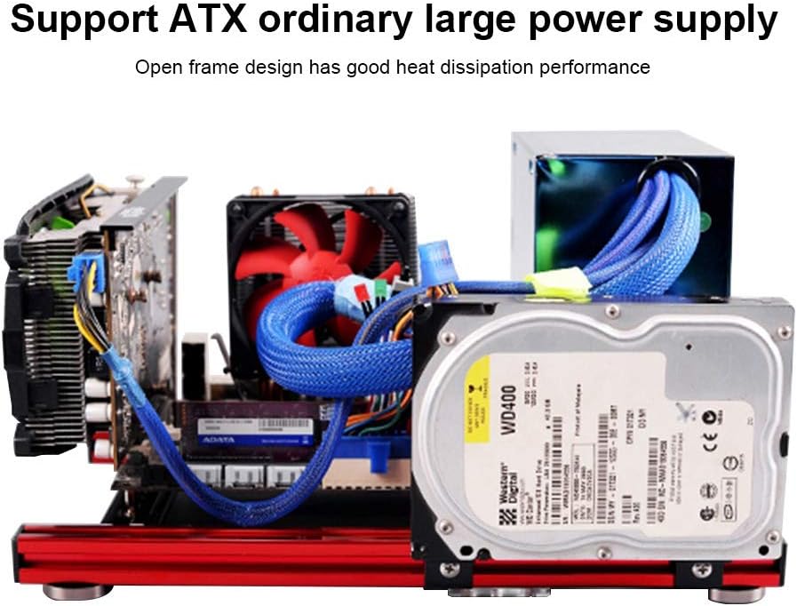 DIY ATX Open Air Case Bracket Mini M-ATX Aluminum Alloy PC Case K6319