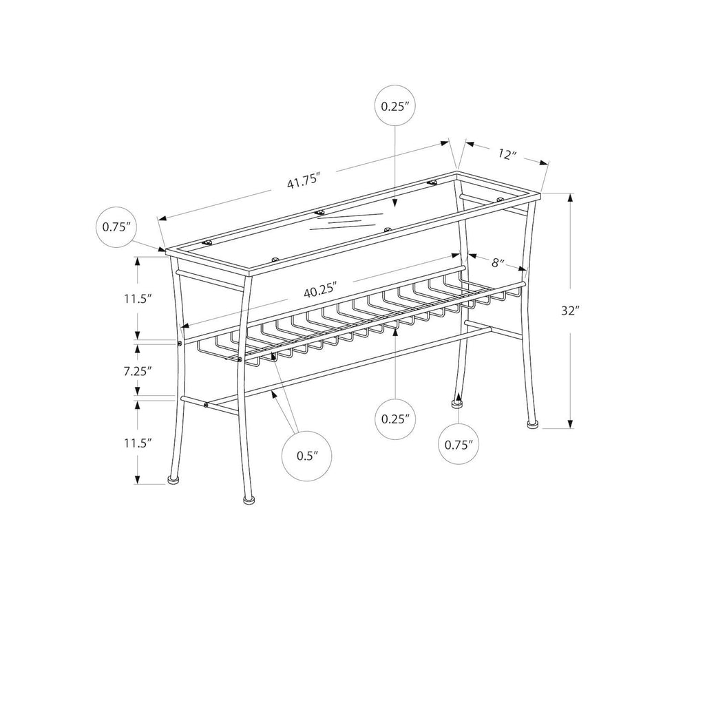 Black Tempered Glass Accent Table C67650